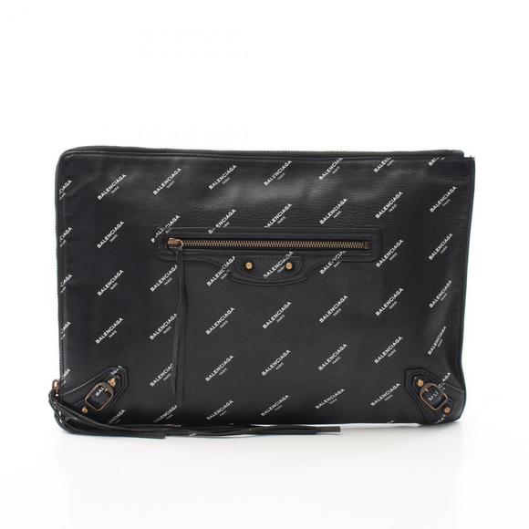 BALENCIAGA Black Leather Pouch - Picture 1 of 9